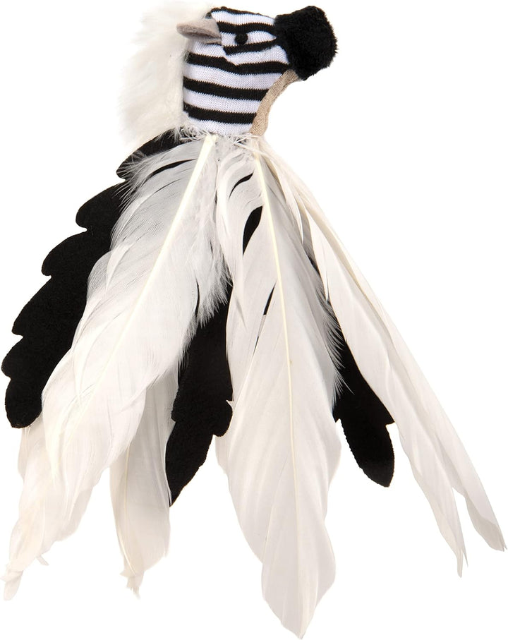 Zingy Zebra Feathers Cat Toy