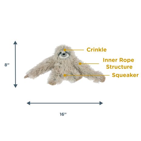 Sloth Rope Body Dog Toy