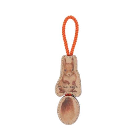 Natural Leather Color Jointed Squirrel Tug 16"
