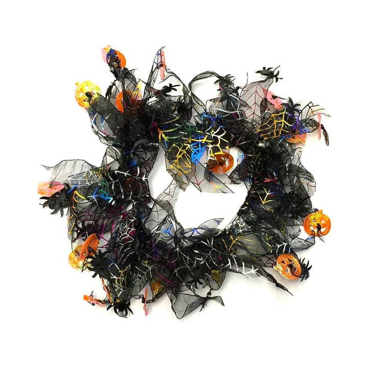 Pumpkin & Spider Web Fun Halloween Collar