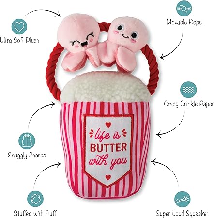 My Heart Pops For You Dog Toy