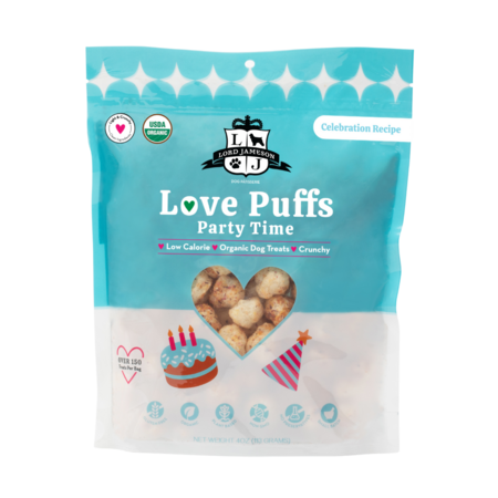 Love Puffs Party Time Organic Dog Treats
