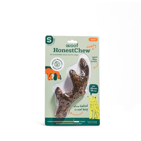 Woof Dog Toy HonestChew Meaty Beef Antler
