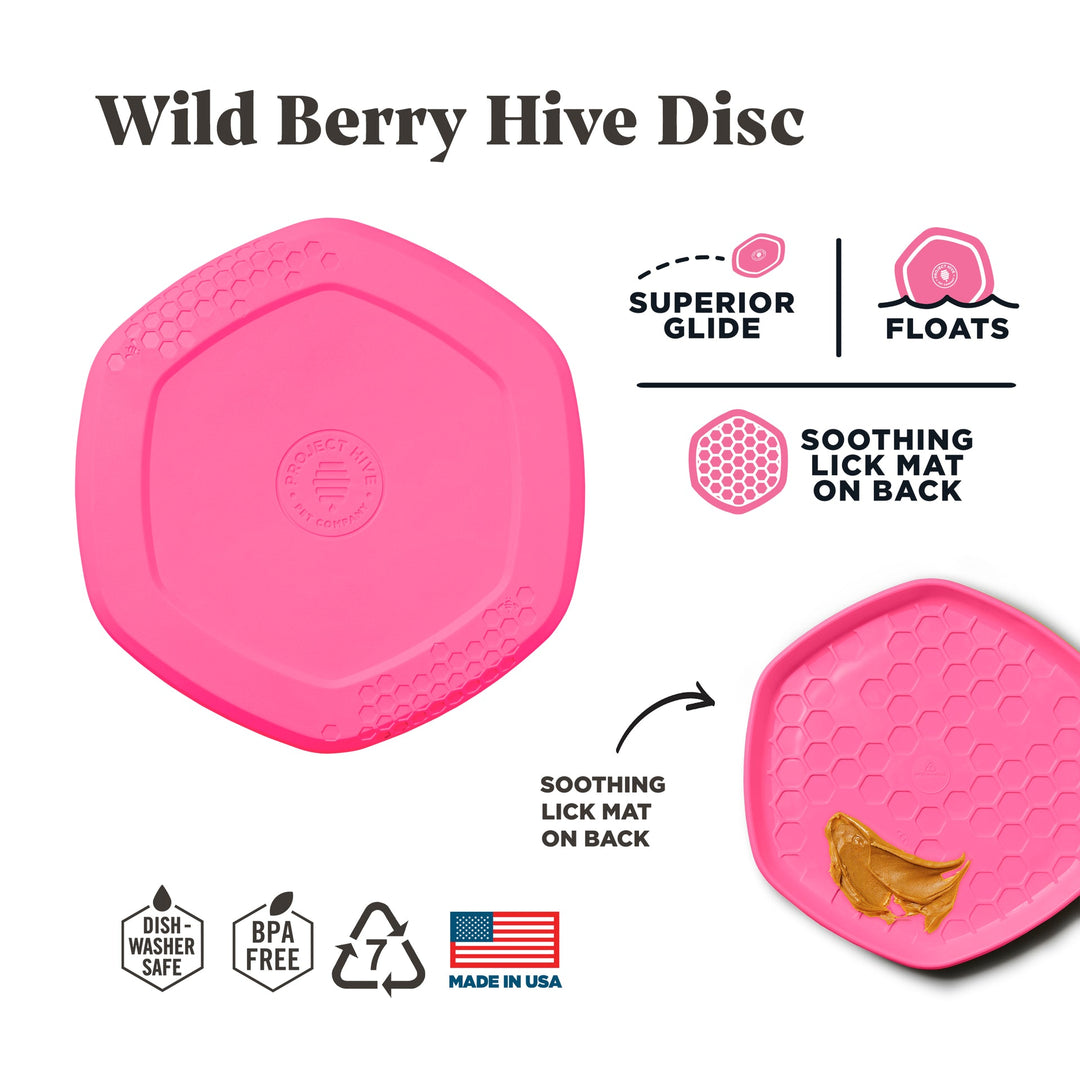 Project Hive Disc/Lick Mat-Wild Berry