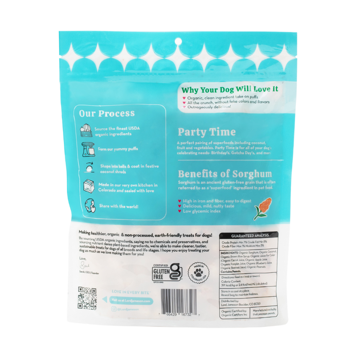Love Puffs Party Time Organic Dog Treats