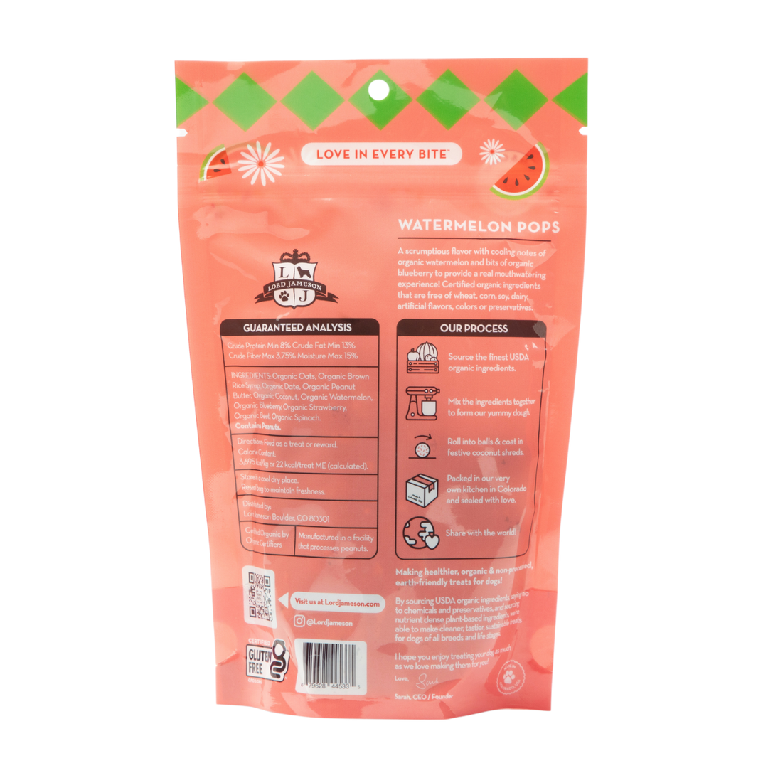 Watermelon Pops Organic Dog Treat