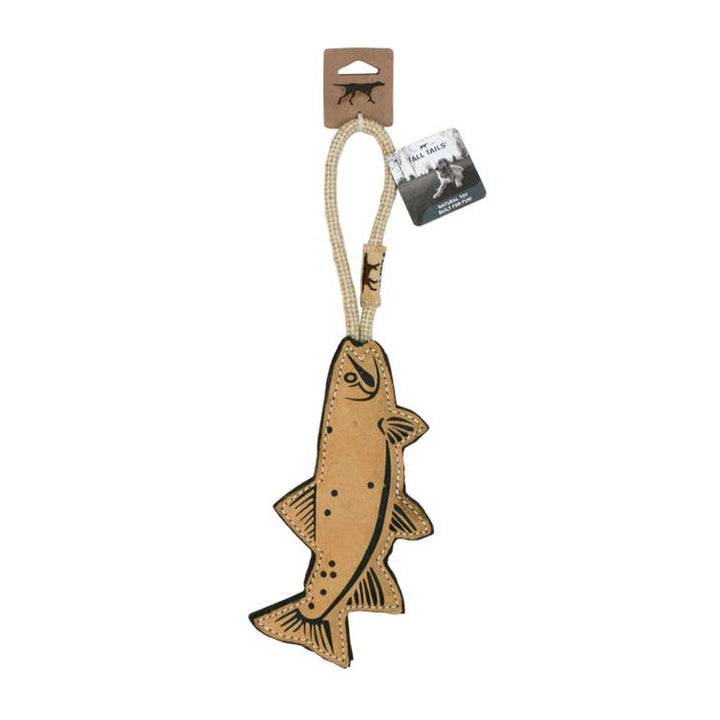 Natural Leather Trout Tug Toy-16"