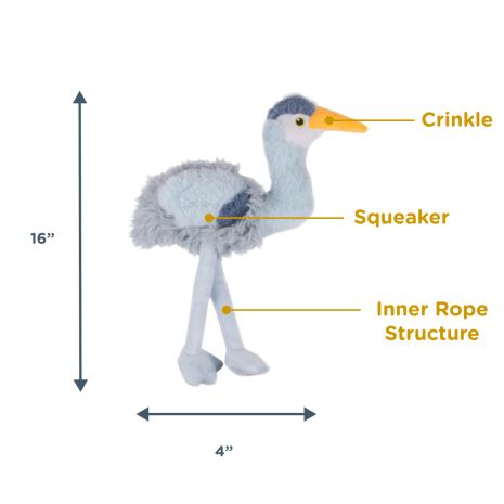 Heron Rope Body Dog Toy