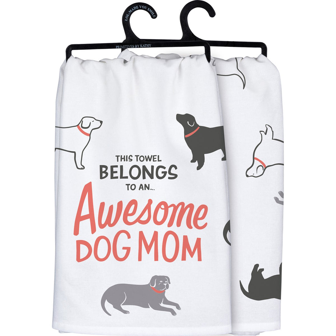 Awesome Dog Mom Kitchen Towel