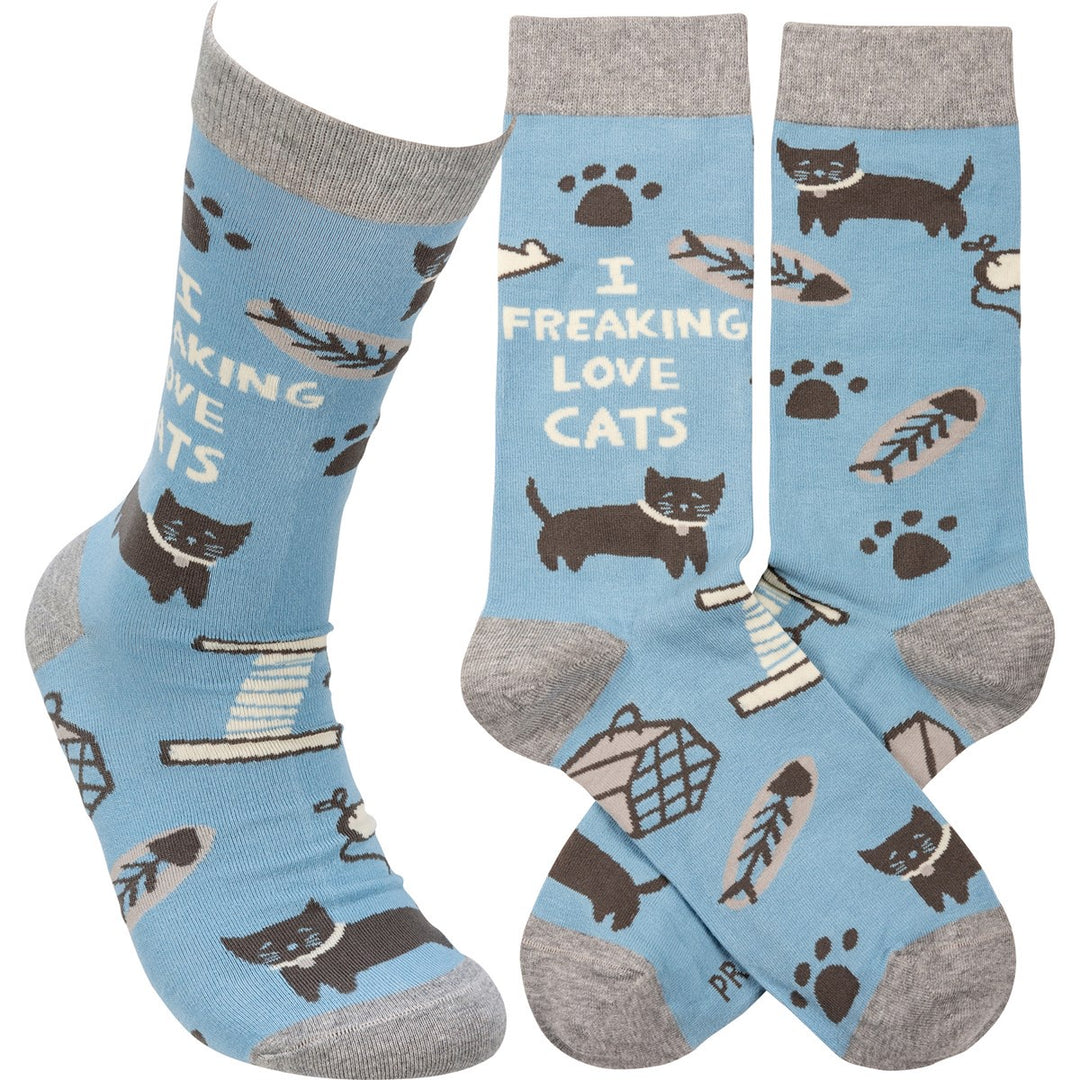 I Freaking Love Cats Socks