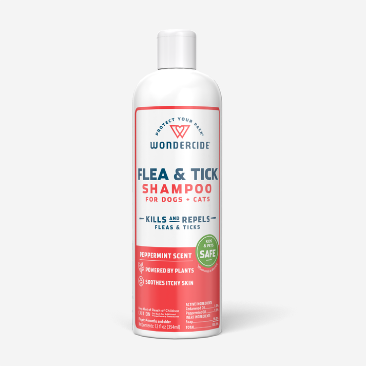 Flea & Tick Shampoo For Dogs and Cats-Peppermint 12oz