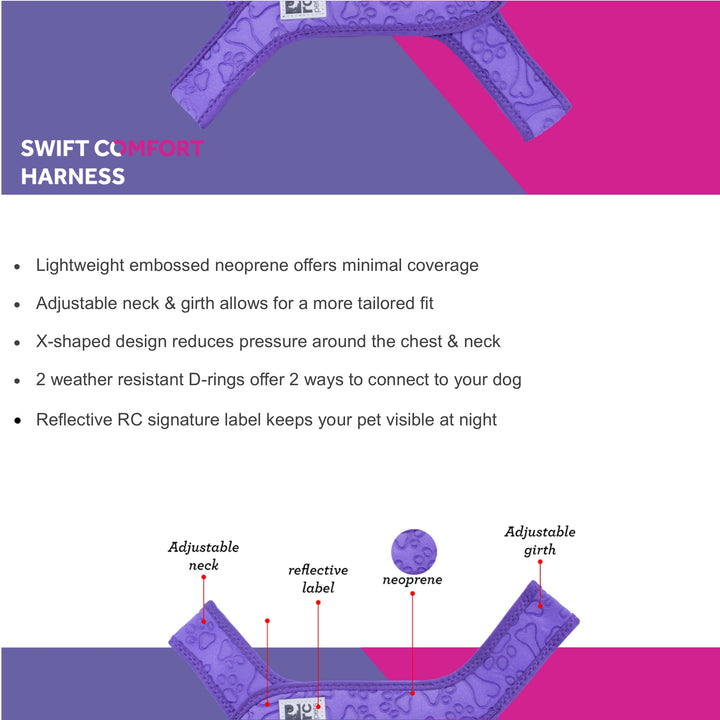 Swift Comfort Harness - Purple/Pink
